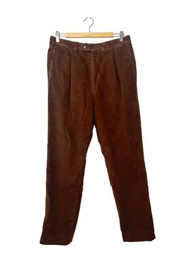 Corneliani Italy | Men's Brown Corduroy Trousers